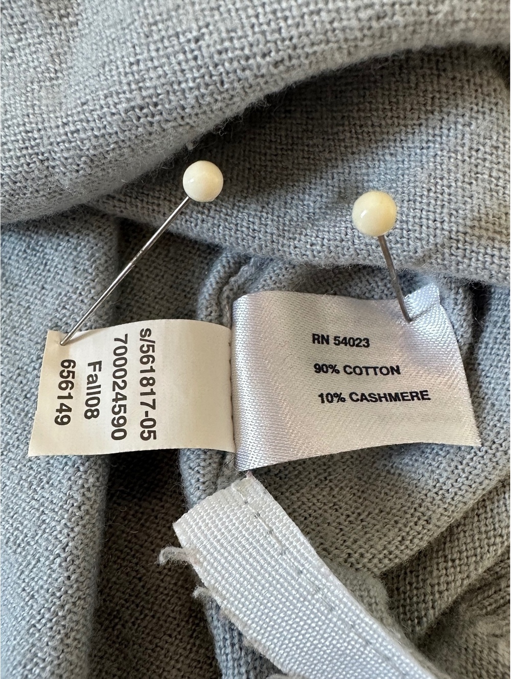 GAP Blue Cashmere Blend Cardigan XS Nearly Vintage 2008 3/4 Sleeve Sweater - Picture 10 of 12